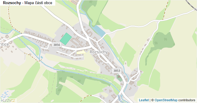 Rozsochy - mapa části obce