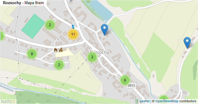 Rozsochy - mapa firem