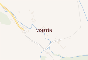 Vojetín v obci Rozsochy - mapa části obce