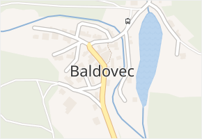 Baldovec v obci Rozstání - mapa části obce