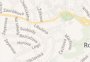 Libušina v obci Roztoky - mapa ulice