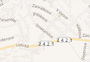 Opletalova v obci Roztoky - mapa ulice