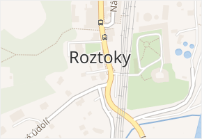 Roztoky v obci Roztoky - mapa části obce