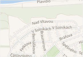 V Solníkách v obci Roztoky - mapa ulice