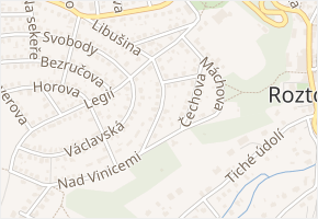 Vrchlického v obci Roztoky - mapa ulice