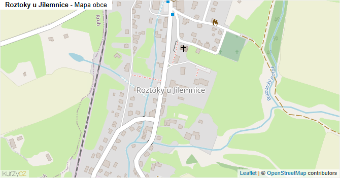 Roztoky u Jilemnice - mapa obce