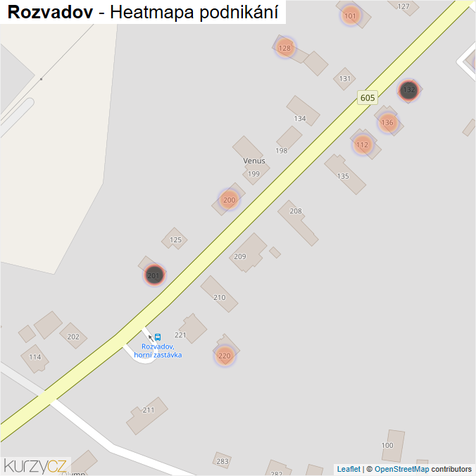 Mapa Rozvadov - Firmy v obci.