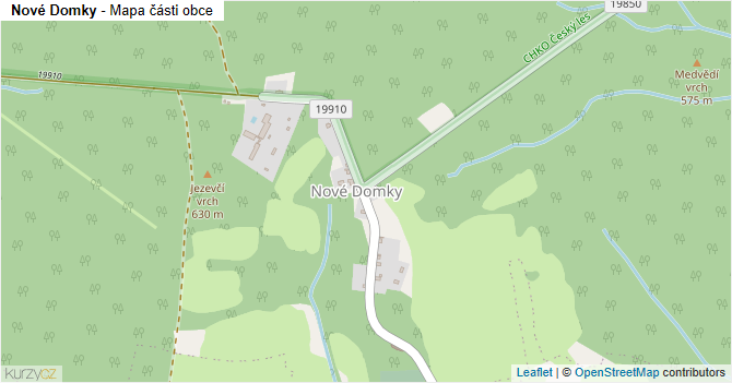 Nové Domky - mapa části obce