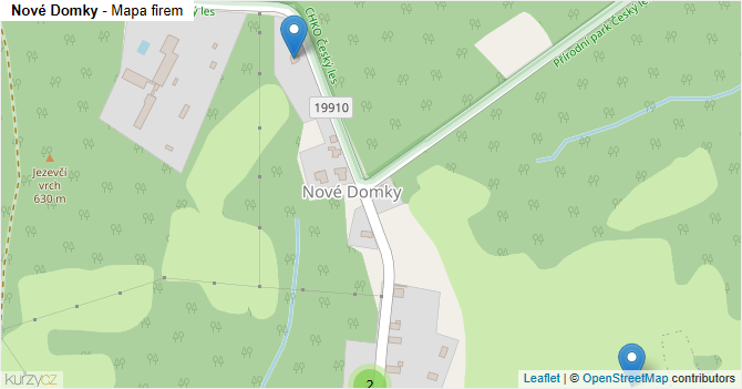 Nové Domky - mapa firem