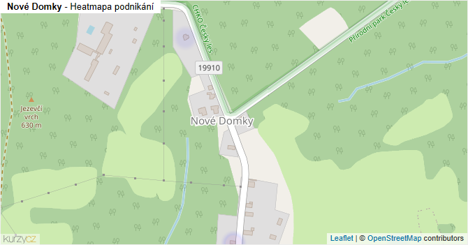 Nové Domky - mapa podnikání
