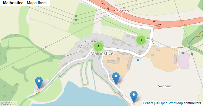 Malhostice - mapa firem