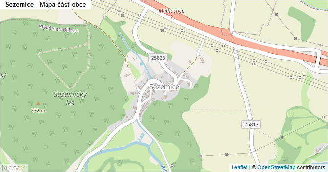 Sezemice - mapa části obce