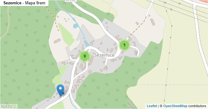 Sezemice - mapa firem