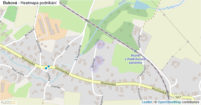 Buková - mapa podnikání