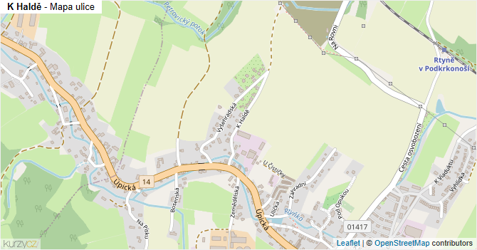 K Haldě - mapa ulice