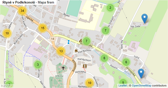 Rtyně v Podkrkonoší - mapa firem