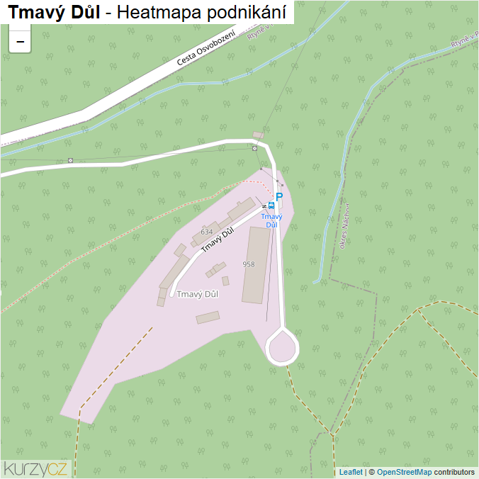 Mapa Tmavý Důl - Firmy v ulici.