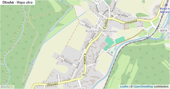 Dlouhá - mapa ulice