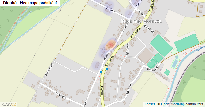 Dlouhá - mapa podnikání