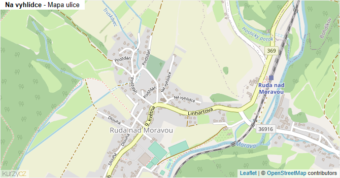 Na vyhlídce - mapa ulice