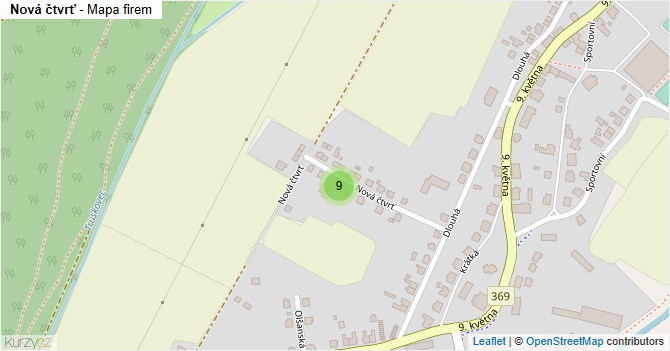 Nová čtvrť - mapa firem