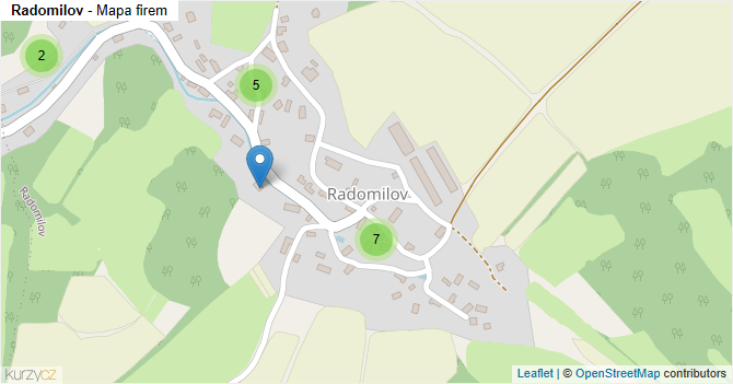Radomilov - mapa firem