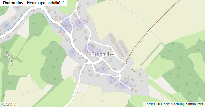 Radomilov - mapa podnikání