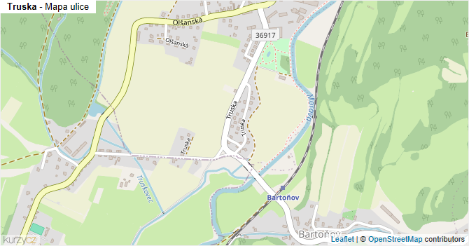 Truska - mapa ulice