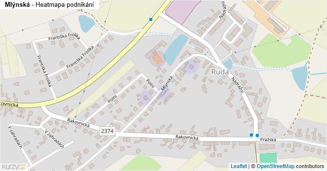 Mlýnská - mapa podnikání
