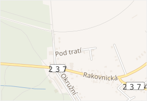 Pod tratí v obci Ruda - mapa ulice