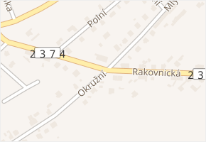 Rakovnická v obci Ruda - mapa ulice