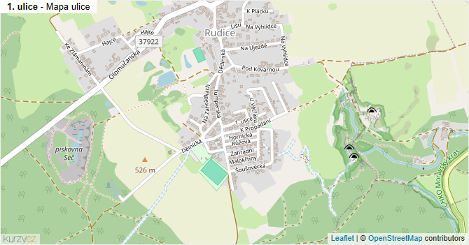 1. ulice - mapa ulice