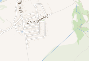 Nad Propadáním v obci Rudice - mapa ulice