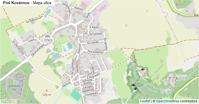 Pod Kovárnou - mapa ulice