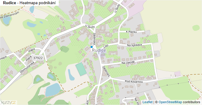 Rudice - mapa podnikání