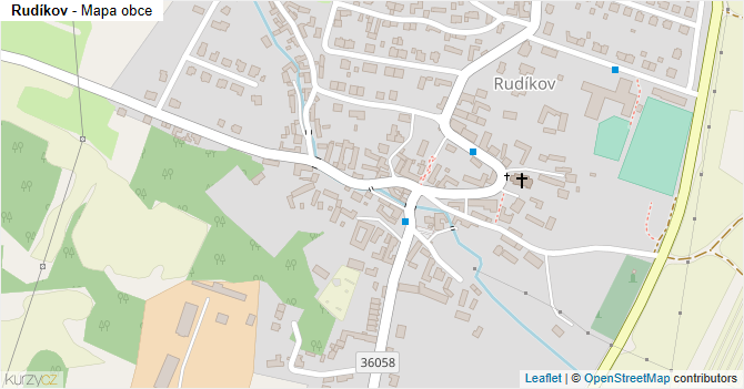 Rudíkov - mapa obce