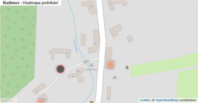 Rudimov - mapa podnikání