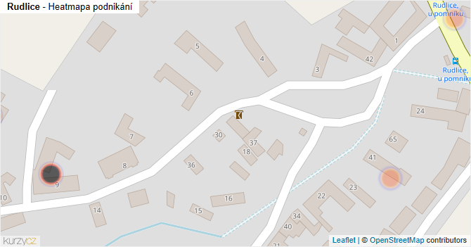 Rudlice - mapa podnikání
