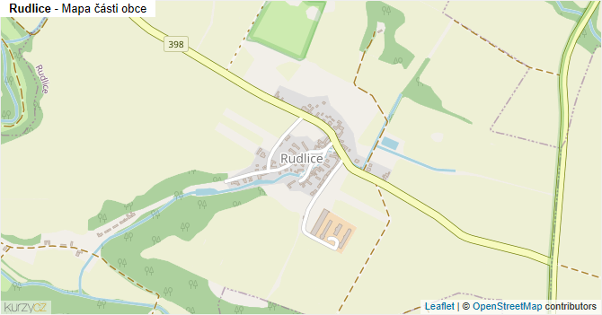 Rudlice - mapa části obce