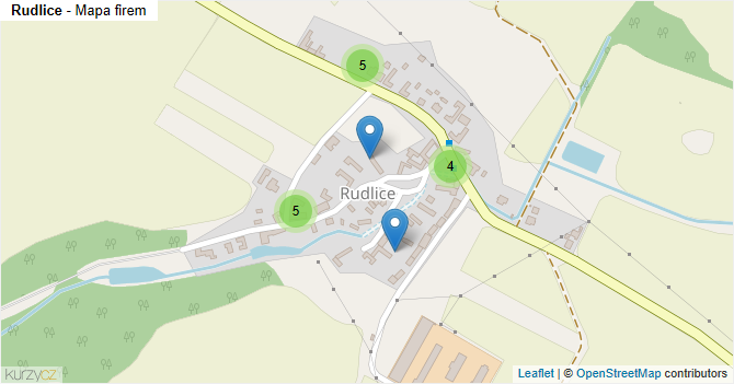 Rudlice - mapa firem