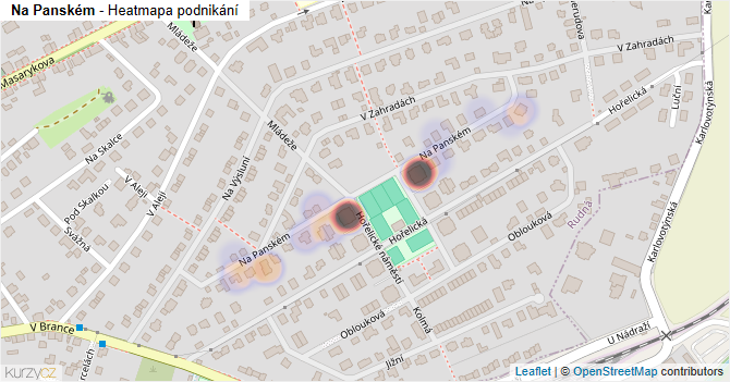 Na Panském - mapa podnikání