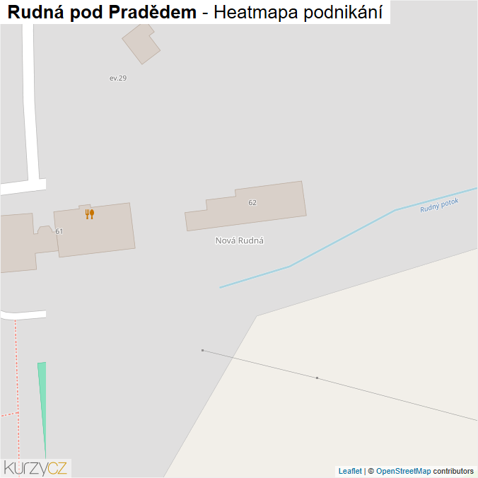 Mapa Rudná pod Pradědem - Firmy v obci.
