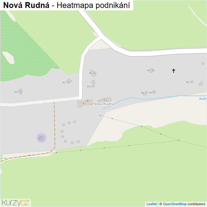 Mapa Nová Rudná - Firmy v části obce.