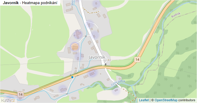 Javorník - mapa podnikání