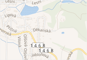 Děkanská v obci Rudolfov - mapa ulice