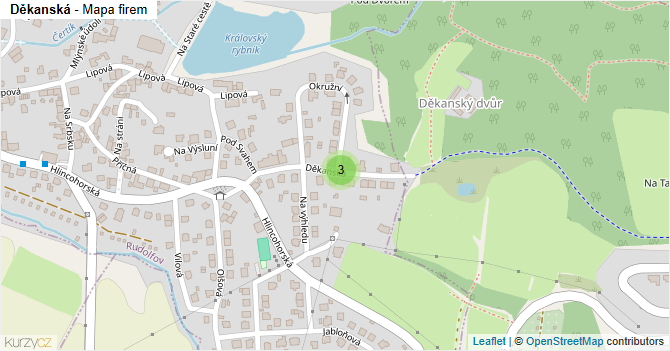 Děkanská - mapa firem