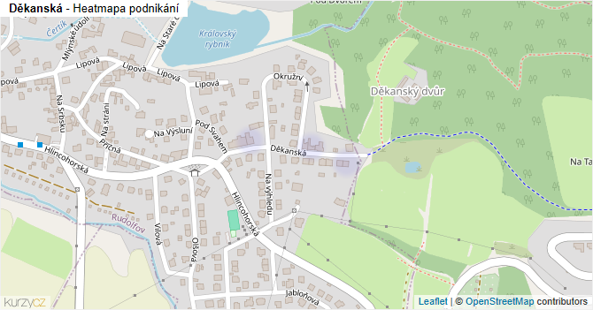 Děkanská - mapa podnikání
