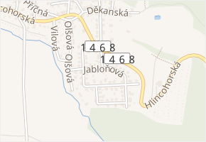 Jabloňová v obci Rudolfov - mapa ulice