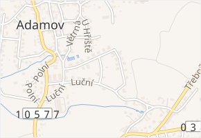 Josefa Bartušky v obci Rudolfov - mapa ulice