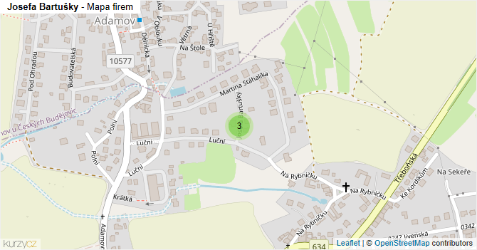 Josefa Bartušky - mapa firem